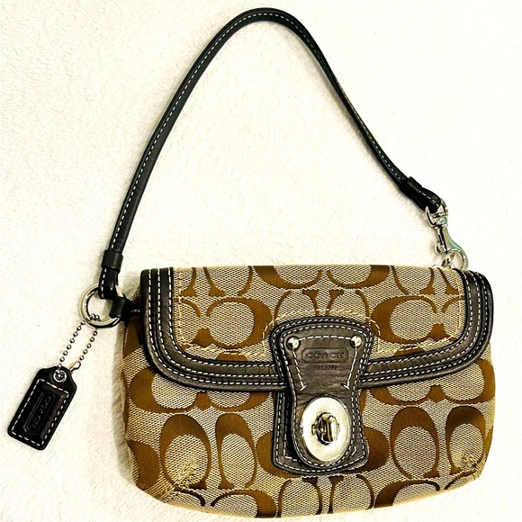 Coach Handbags - Coach wristlet wallet tan/brown